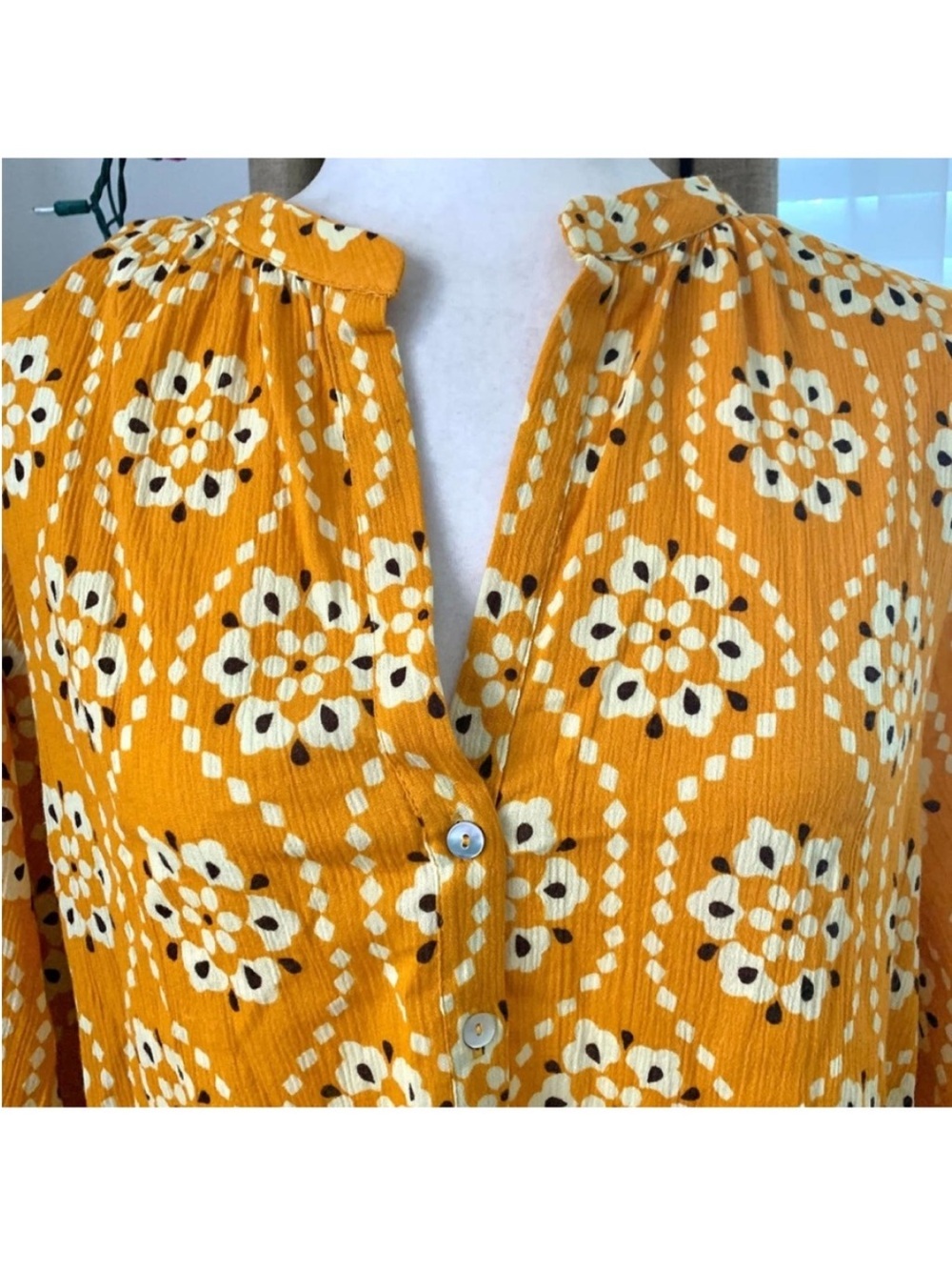 Zara Orange Floral Print Midi Dress - Casual Women's Dress - Picture 8 of 11